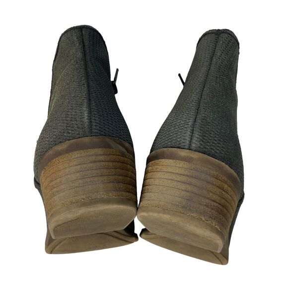 KENSIE Gerona Leather Perforated Dark Gray Booties Size 9 Womens Zipper - Picture 9 of 11